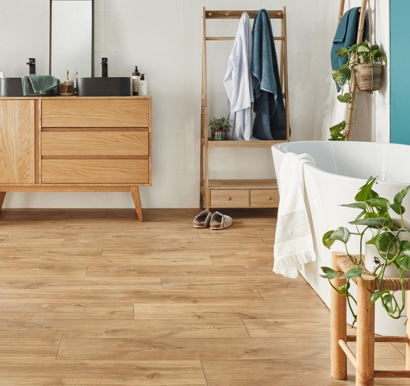 Sol stratifié QS CLASSIC HYDROSEAL Quick Step, aspect Bois naturel, lame 19.00 x 120.00 cm