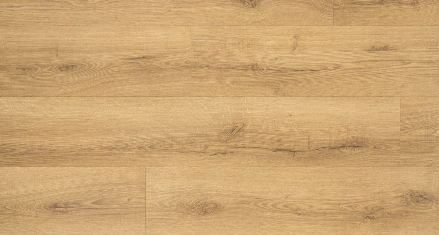 Sol stratifié QS CLASSIC HYDROSEAL Quick Step, aspect Bois chêne classique clair, lame 19.00 x 120.00 cm