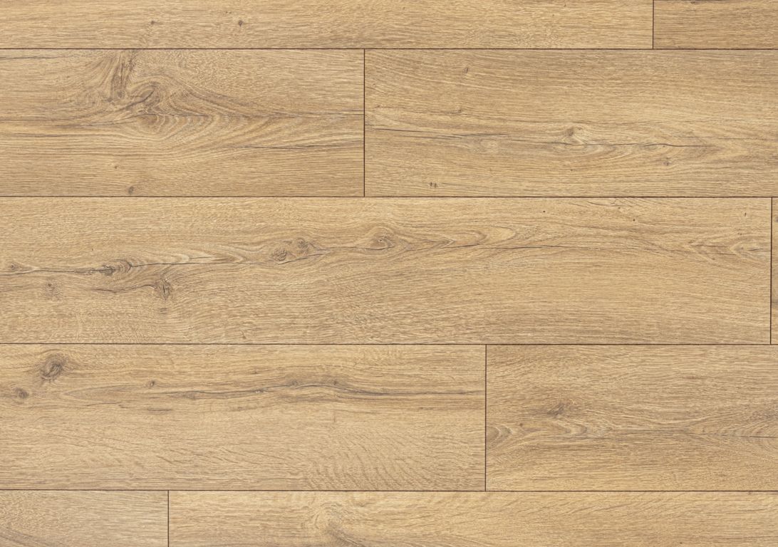 Sol stratifié QS CLASSIC HYDROSEAL Quick Step, aspect Bois chêne miel brun, lame 19.00 x 120.00 cm