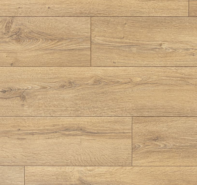 Sol stratifié QS CLASSIC HYDROSEAL Quick Step, aspect Bois chêne miel brun, lame 19.00 x 120.00 cm