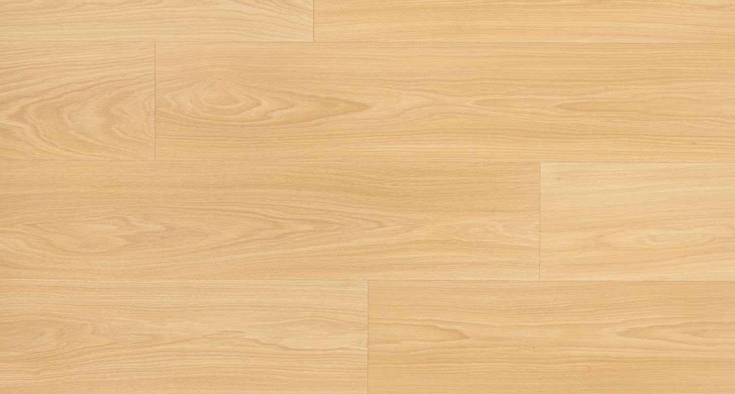 Sol stratifié QS CLASSIC HYDROSEAL Quick Step, aspect Bois chêne biscuit brun, lame 19.00 x 120.00 cm