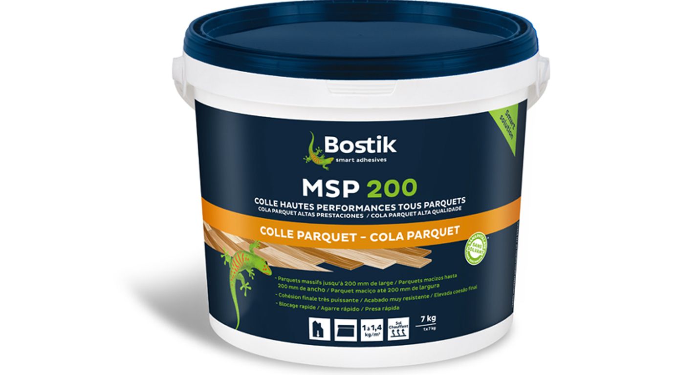 Colle Bostik WOOD H200 ELASTIC, pour sols Parquet, pour parquet, 7.00 kg