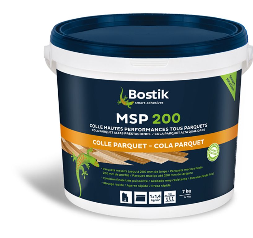 Colle Bostik WOOD H200 ELASTIC, pour sols Parquet, pour parquet, 7.00 kg