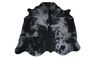 Tapis VACHE TEINTEE Tergus, peau de bête  noir, dim 1.90 x 2.10 m