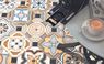 Carrelage ALL OVER, aspect carreau ciment multicolore, dim 20.00 x 20.00 cm