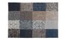Tapis VINTAGE. Louis De Poortere, patchwork Bleu Denim