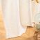 Rideau sur-mesure à partir du tissu FOLIAGE Tamisant, motif jacquard, Uni/faux uni, Galet