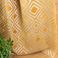 Panneau japonais sur-mesure à partir du tissu VOYAGE occultant, motif jacquard, évasion, jaune