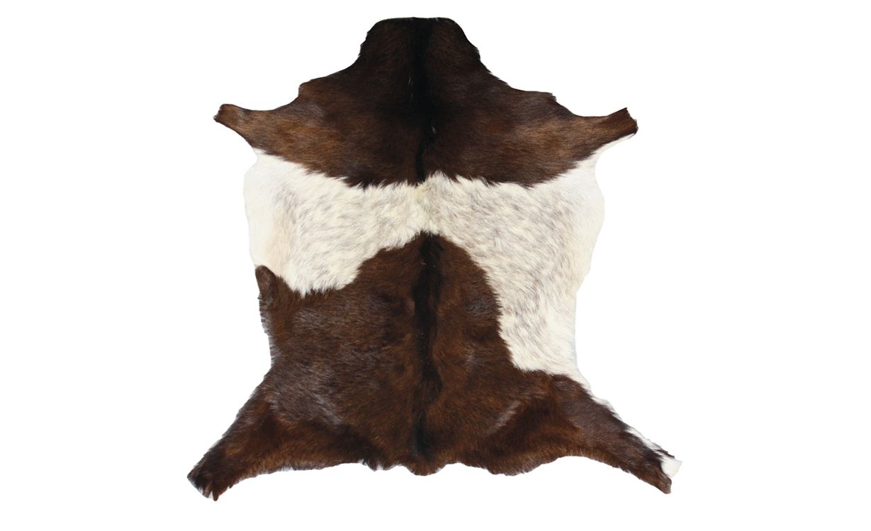 Tapis CHEVRE Tergus, peau de bête  pays, dim 0.90 x 1.20 m