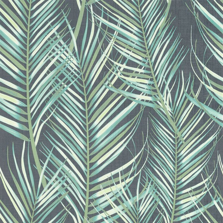 Papier peint PALMIER , Vinyle sur intissé décor Floral / Végétal, vert | Saint Maclou