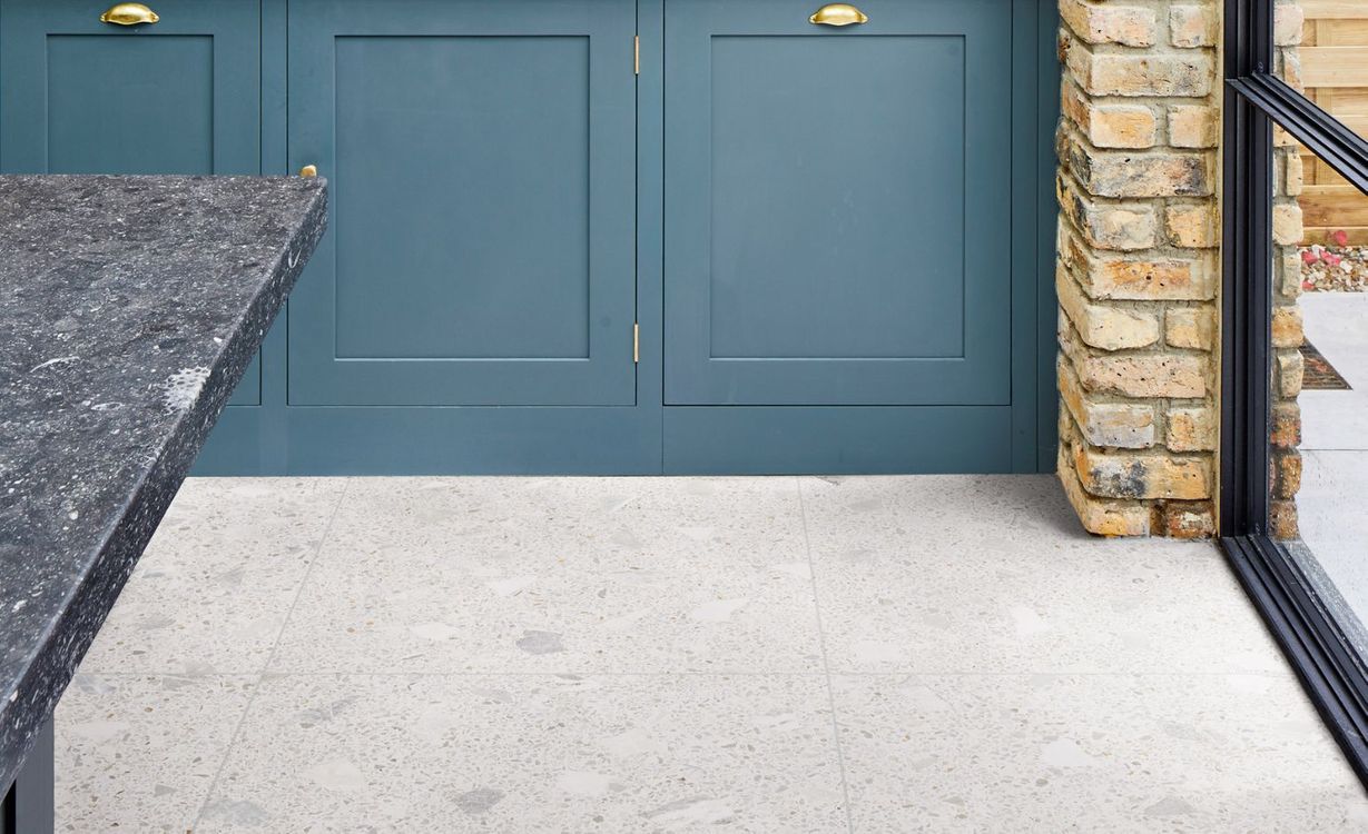 Carrelage TERRA XXL, aspect pierre blanc, dim 60.00 x 60.00 cm