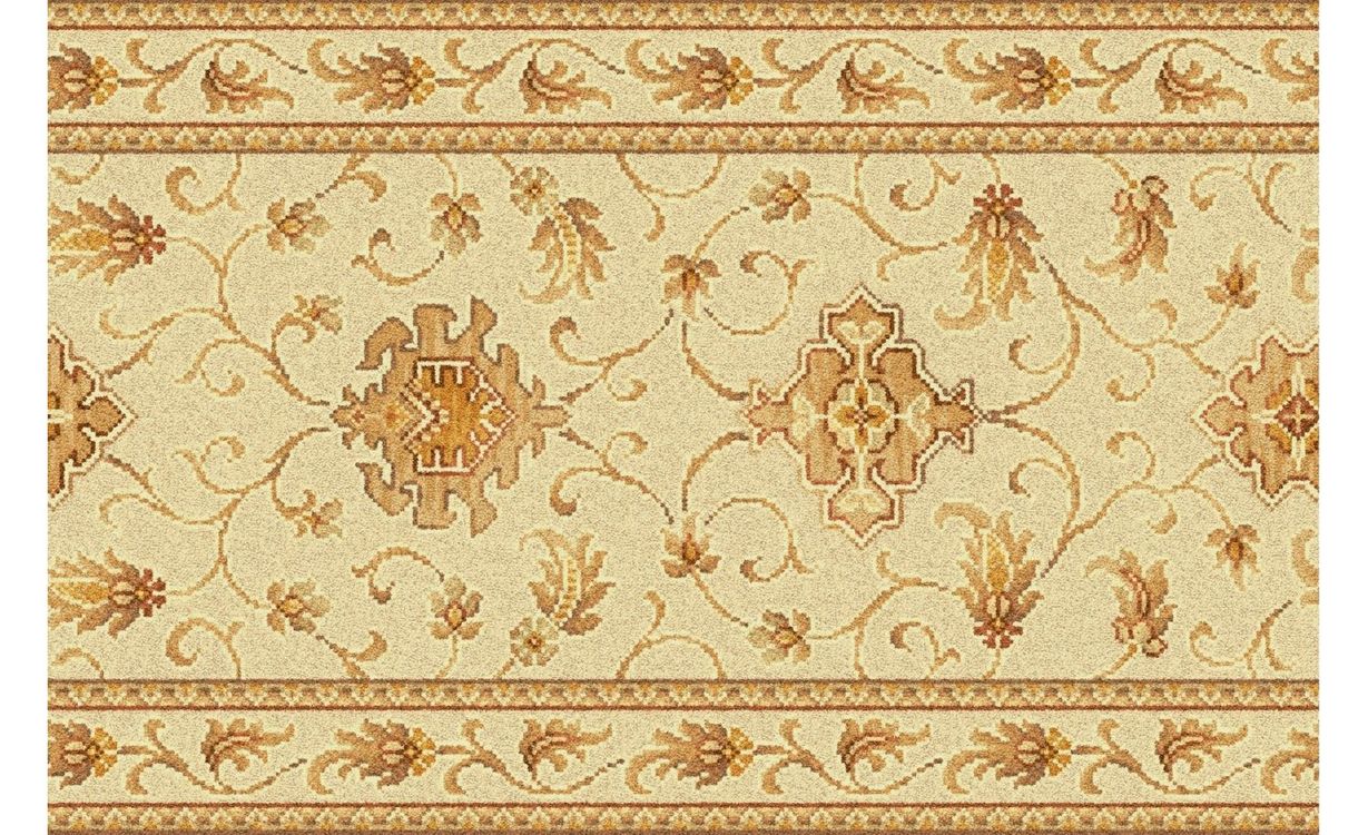 Passage d'escalier ANATOLIA ESC, moquette velours épais (saxony), motif , col beige