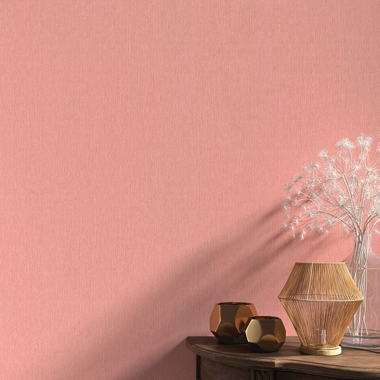 Papier peint MOSCOU Montecolino, Vinyle sur intissé décor Effet de matière,  rose