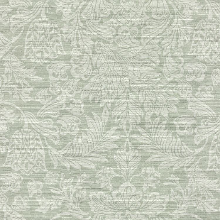 Papier peint TILIAN Casadeco, Vinyle sur intissé décor Floral / Végétal,  vert