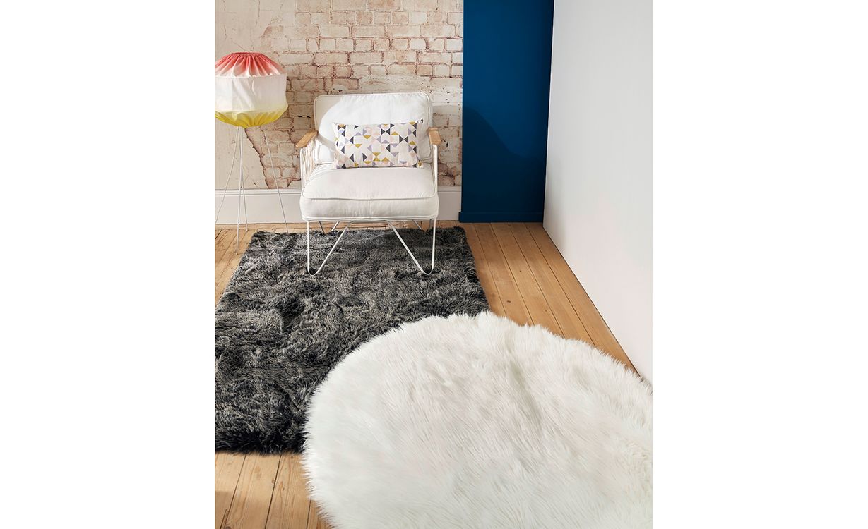Tapis LOUP , uni blanc