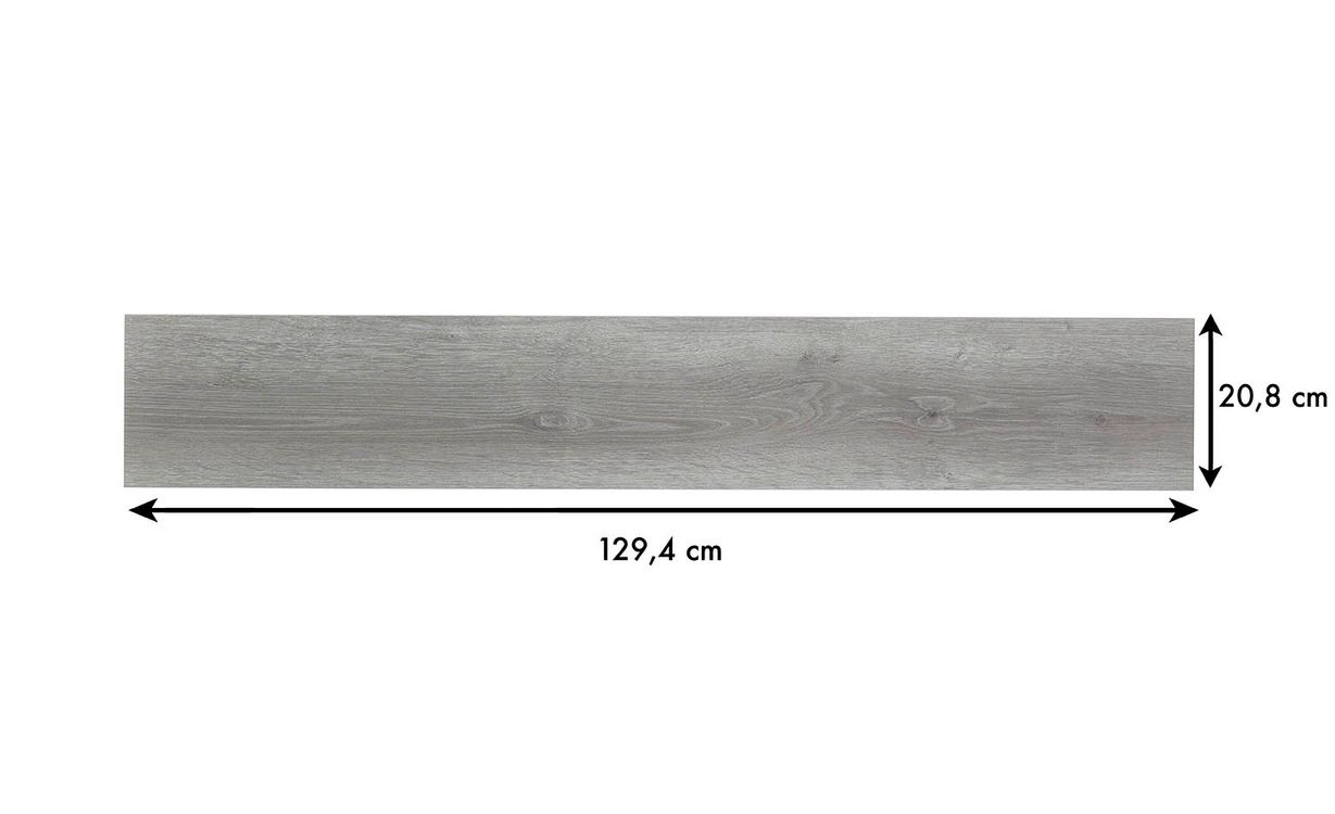 Revêtement minéral composite CERAMIN TILES SJ, gris, lame 20.80 x 129.40 cm