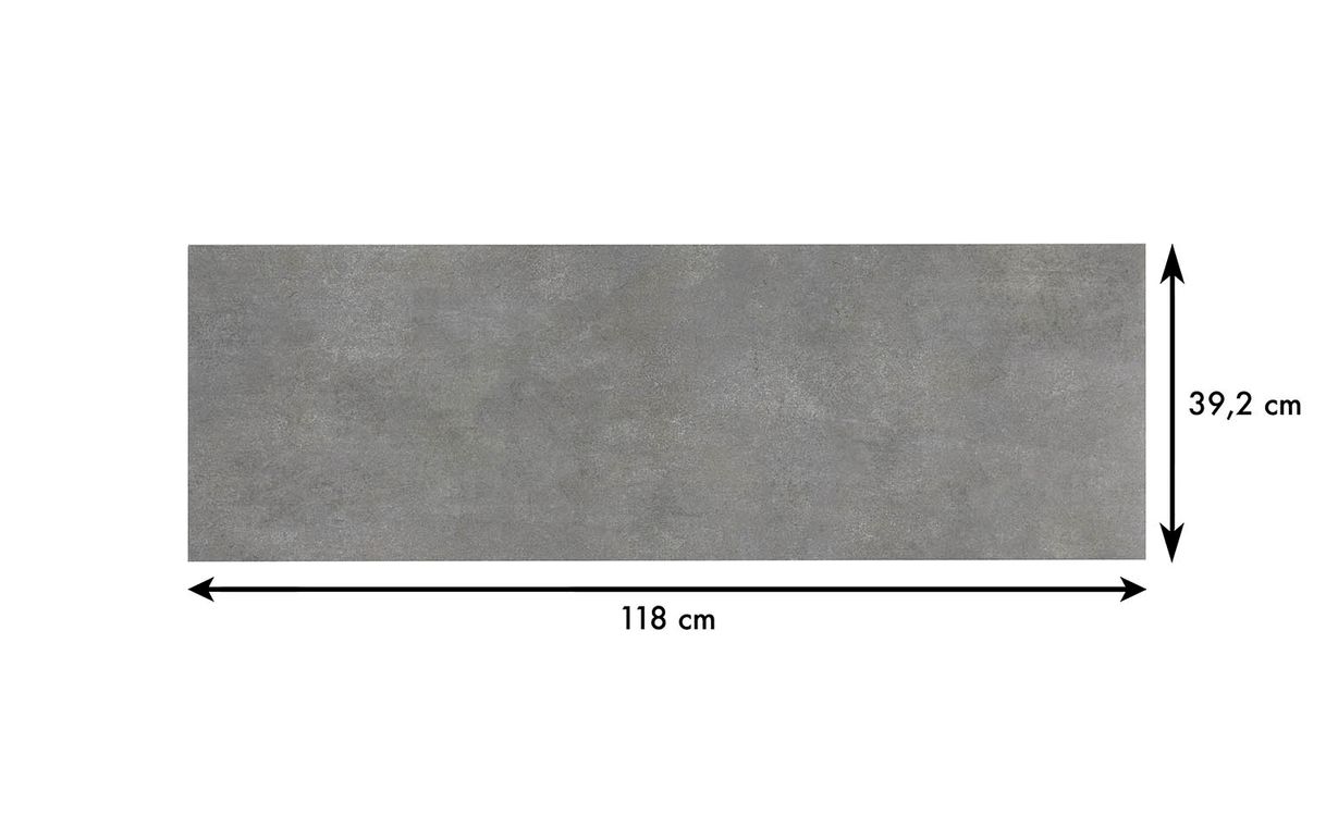 Revêtement minéral composite CERAMIN TILES SJ, gris loup, dalle 39.20 x 118.00 cm