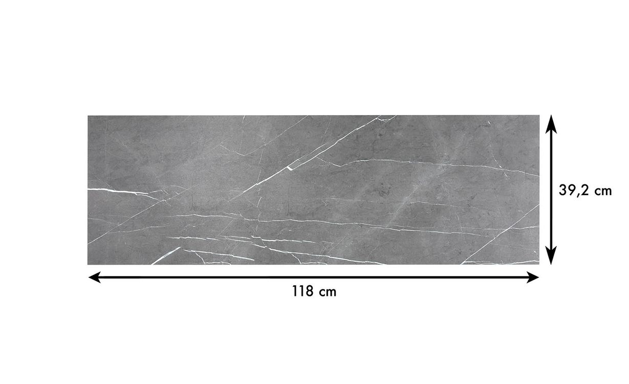 Revêtement minéral composite CERAMIN TILES SJ, gris foncé, dalle 39.20 x 118.00 cm
