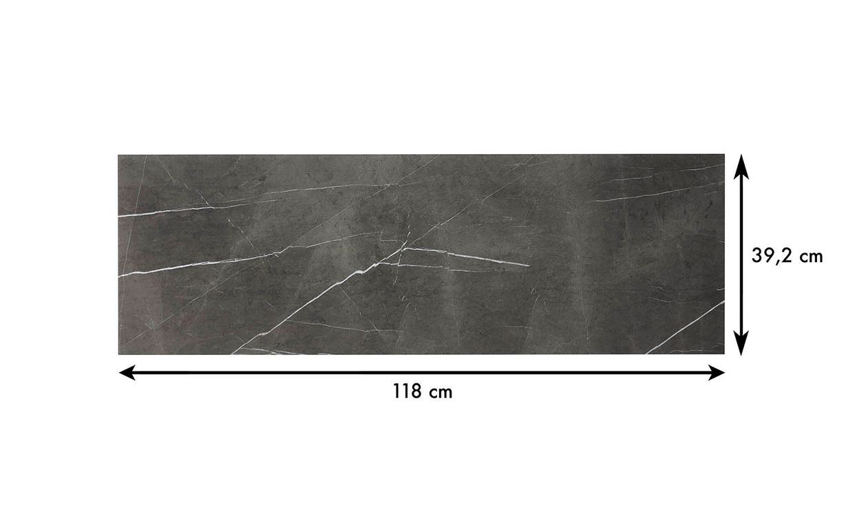 Revêtement minéral composite CERAMIN TILES SJ, brun, dalle 39.20 x 118.00 cm