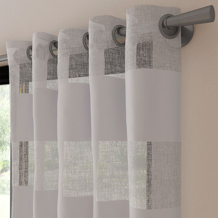 Voilage sur-mesure à partir du voilage EVA BLANC, , Uni/faux uni, Blanc