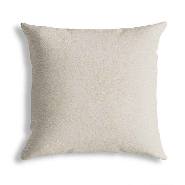 Coussin sur-mesure à partir du tissu FOLIAGE Tamisant, motif jacquard, Uni/faux uni, Galet