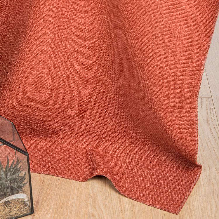 Panneau japonais sur-mesure à partir du tissu MIKADO , toile coton, Uni/faux uni, Terracotta