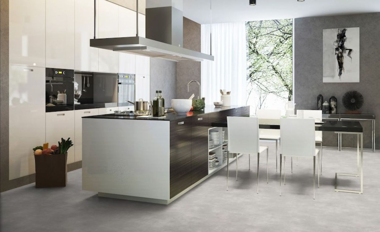 Sol vinyle rouleau TEXLINE HQR Gerflor, Uni/faux uni naturel clair, rouleau 4.00 m