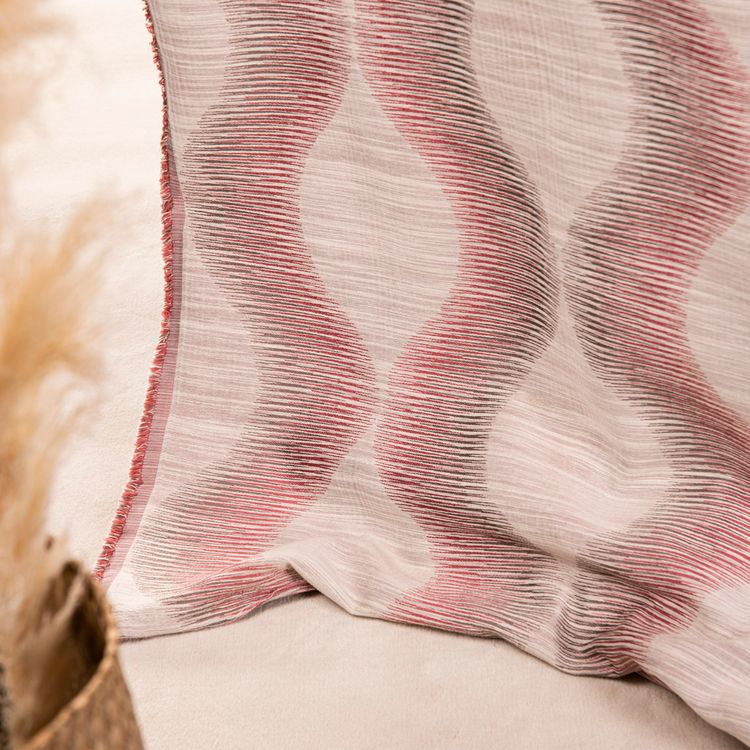Store bateau sur-mesure à partir du tissu TABASCO Tamisant, motif jacquard, Graphique, Orange cuit