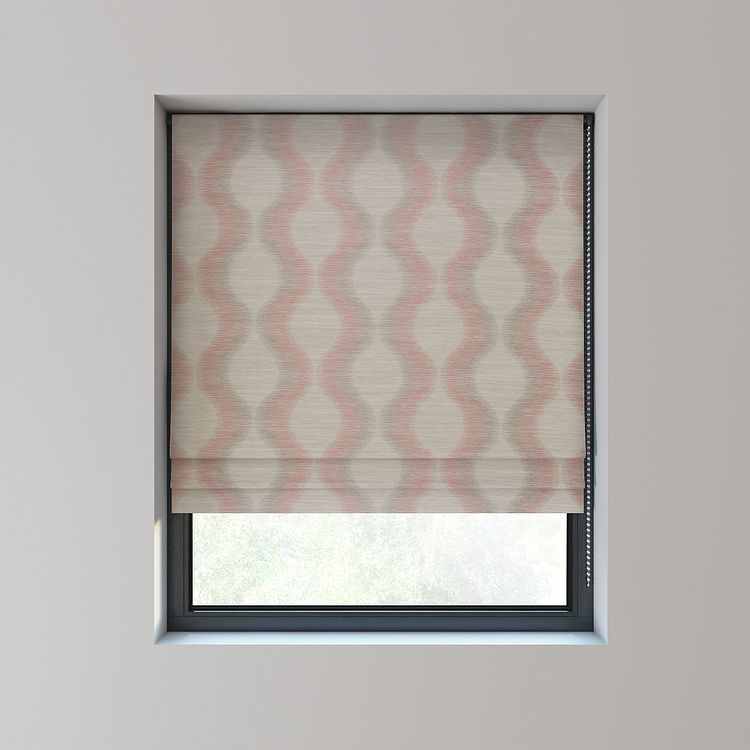 Store bateau sur-mesure à partir du tissu TABASCO Tamisant, motif jacquard, Graphique, Orange cuit