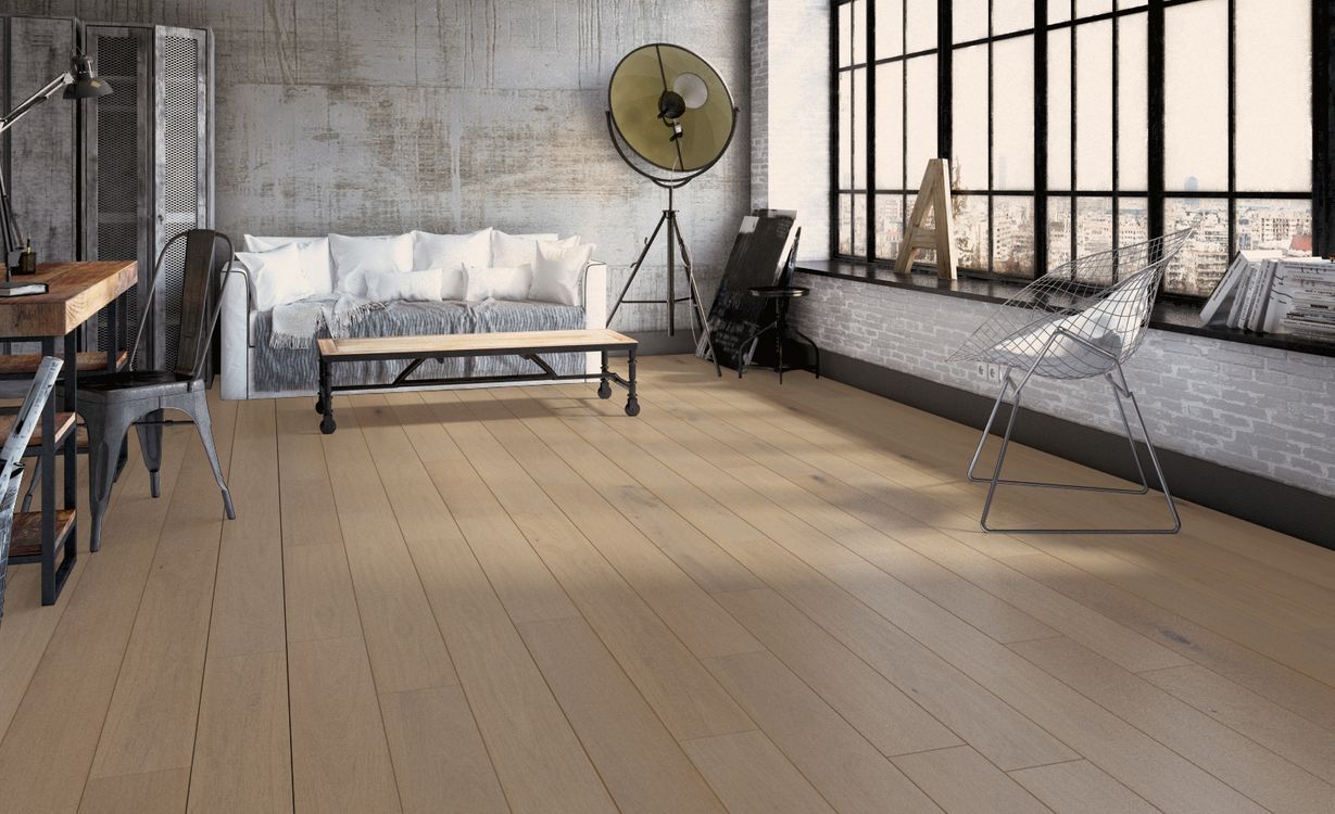 Parquet contrecollé DECO 170 CHENE AUTHENTIQUE, chêne blanc, huilé, larg. 17.00 cm