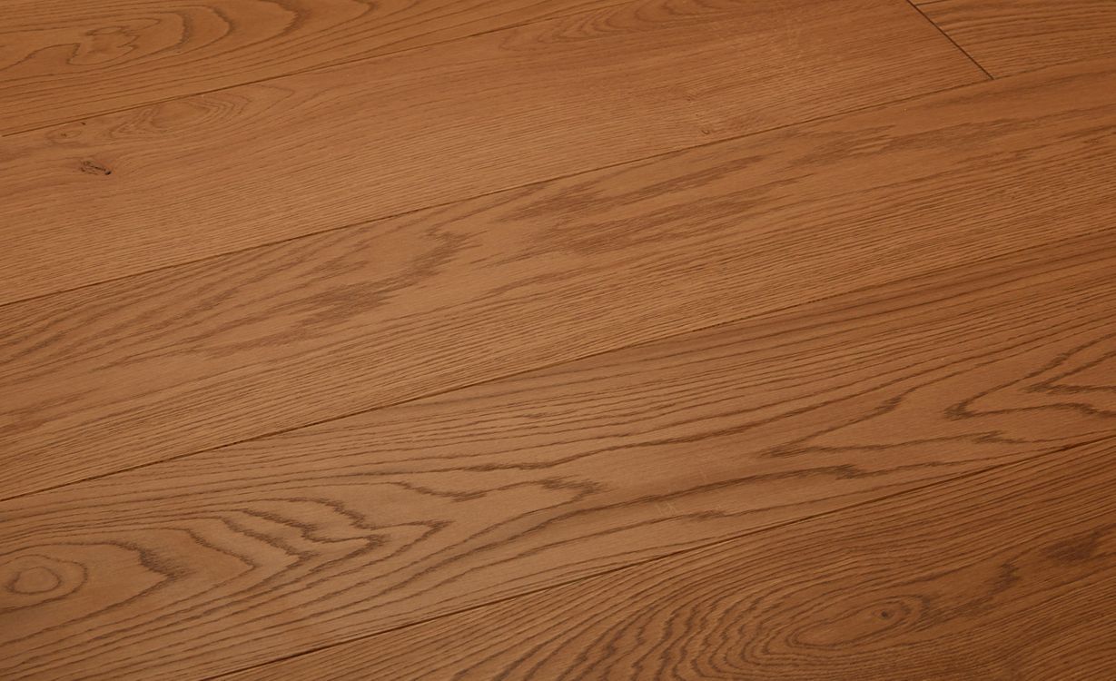Parquet contrecollé MAJESTE 184 CHENE AUTHENTIQUE, chêne marron foncé, huilé, larg. 18.40 cm