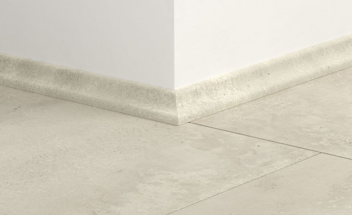 Quart de rond  Quick Step, Mdf, décor Béton gris clair, h.1.70 x L. 240.00 cm