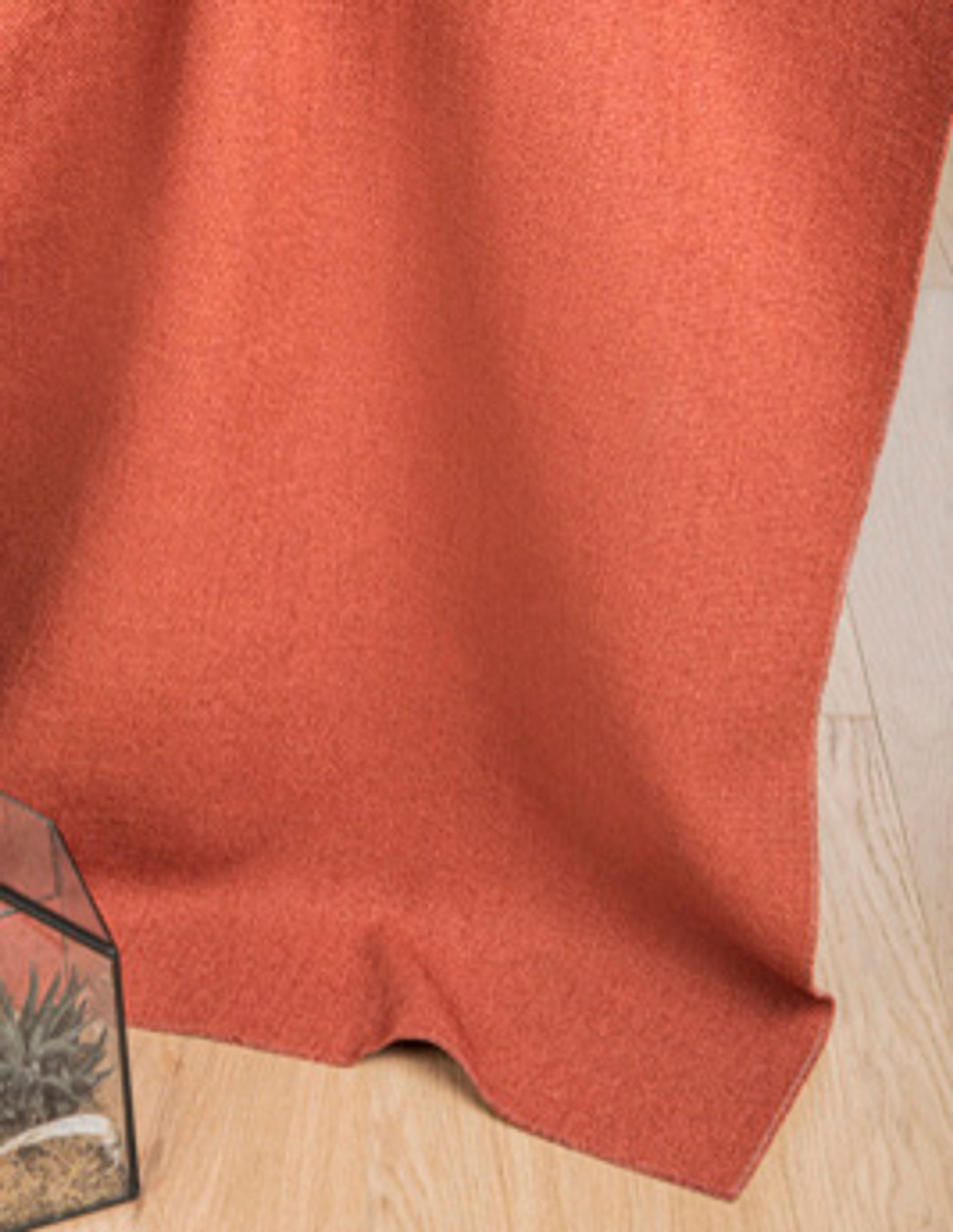 Panneau japonais sur-mesure à partir du tissu MIKADO , toile coton, Uni/faux uni, Terracotta