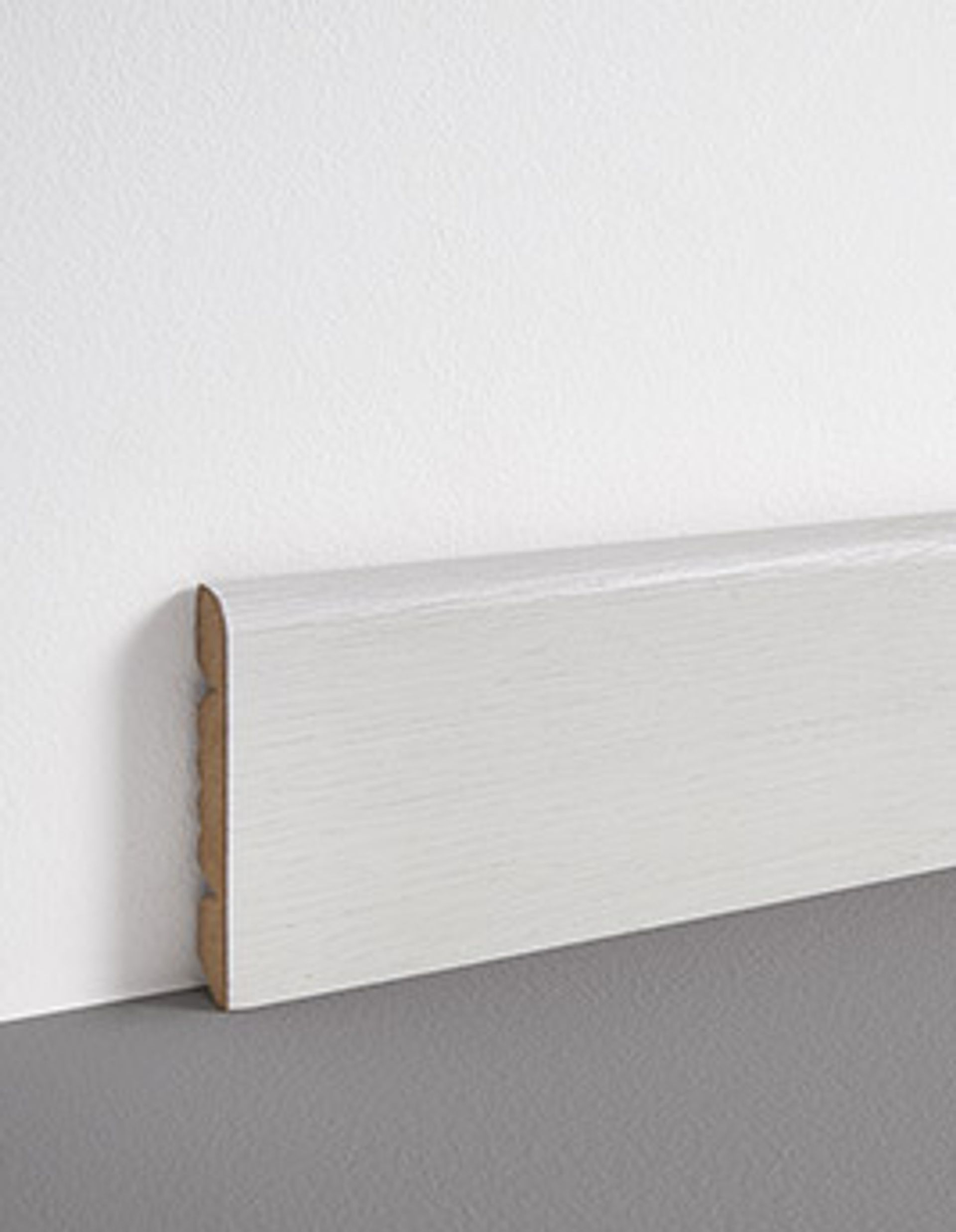 Plinthe  , Mdf placage bois, décor Bois blanc, h.8.00 x L. 220.00 cm