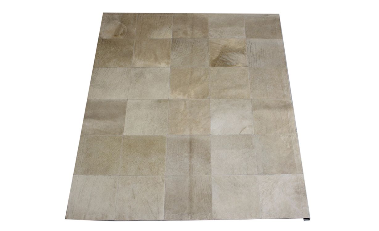 Tapis PEAU DE VACHE Tergus, patchwork beige