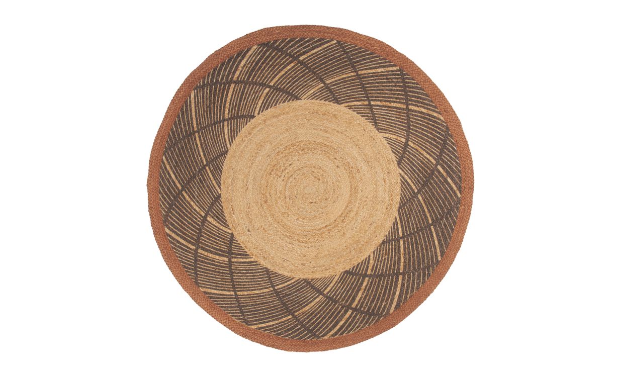 Tapis BANGUI , ethnique marron