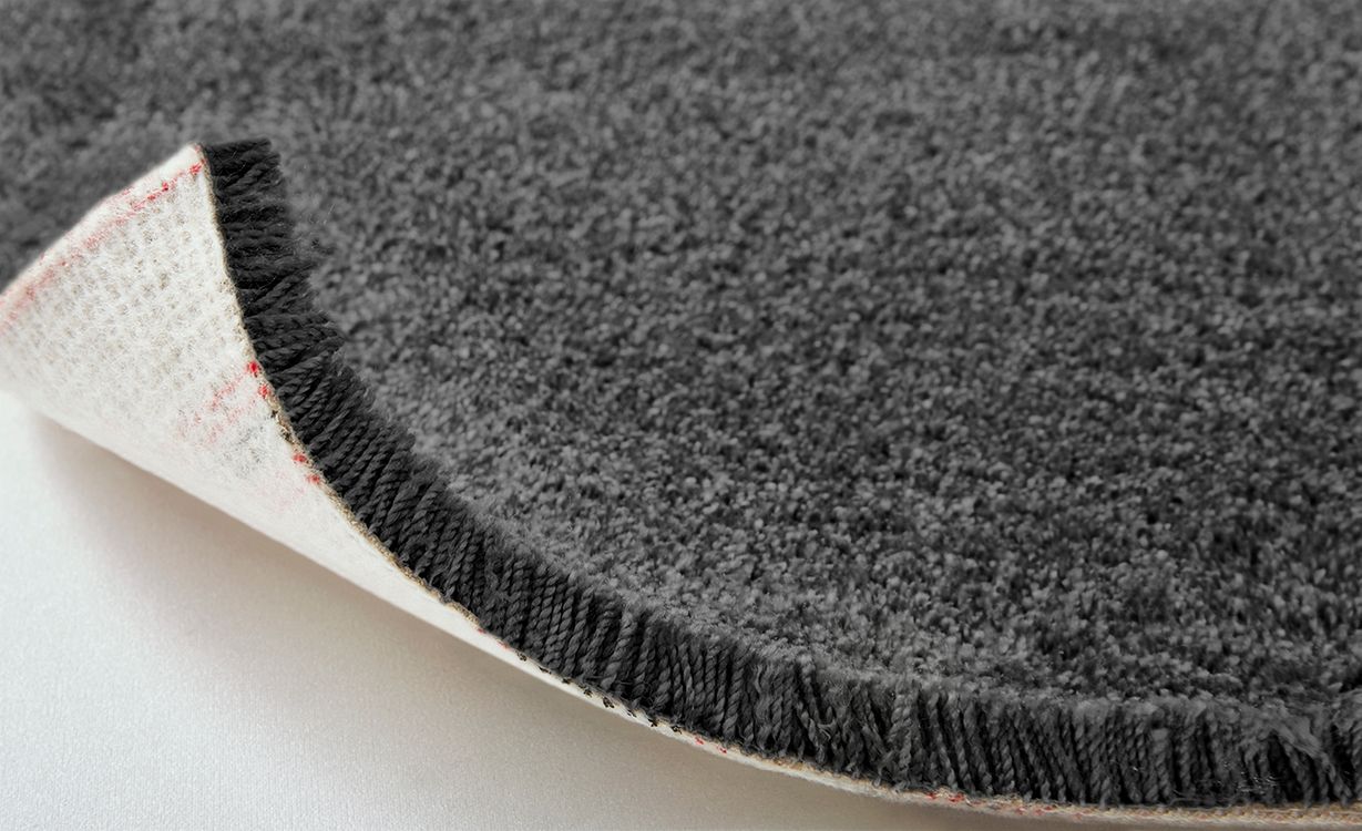 Moquette velours SATIN 5M, col grisas acier, rouleau 5.00 m
