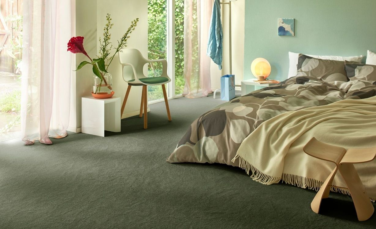 Moquette velours KAI, col vert, rouleau 4.00 m