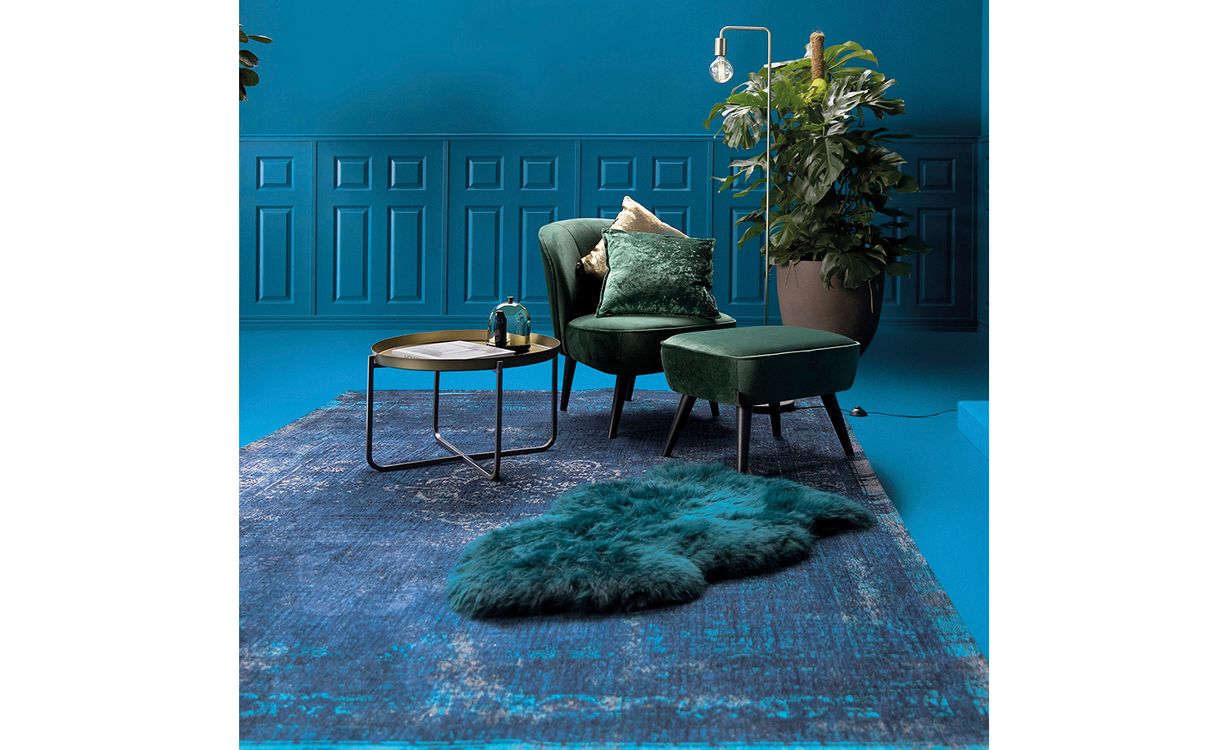 Tapis FADING MEDAILLON Louis De Poortere, oriental classiqueBlue Night