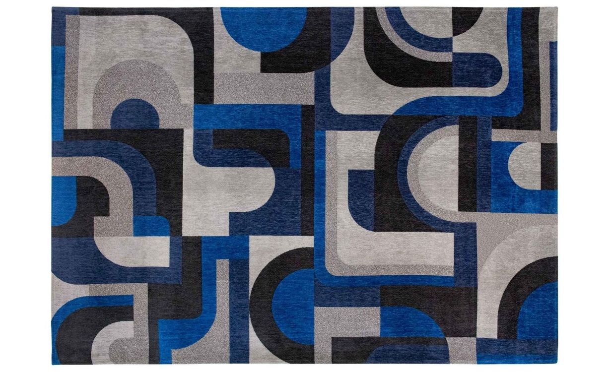 Tapis MODULE Louis De Poortere, géométrique Weimar Blue