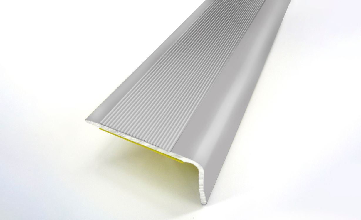 Nez de marche 3M Aluminium à coller, ALU NAT, l 3.60x L. 110.00 cm