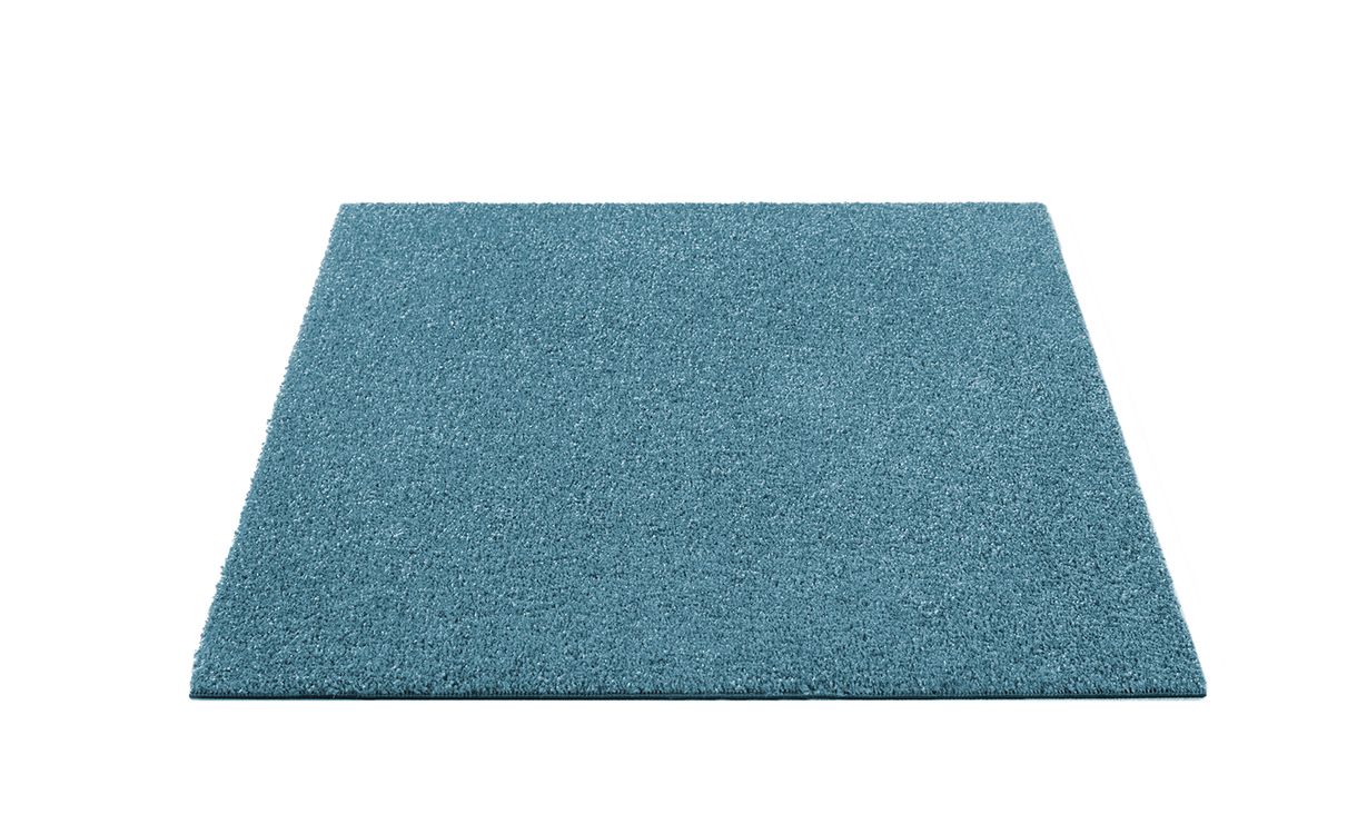 Dalle moquette GRANDIOSE, col turquoise, dim 50.00 x 50.00 cm