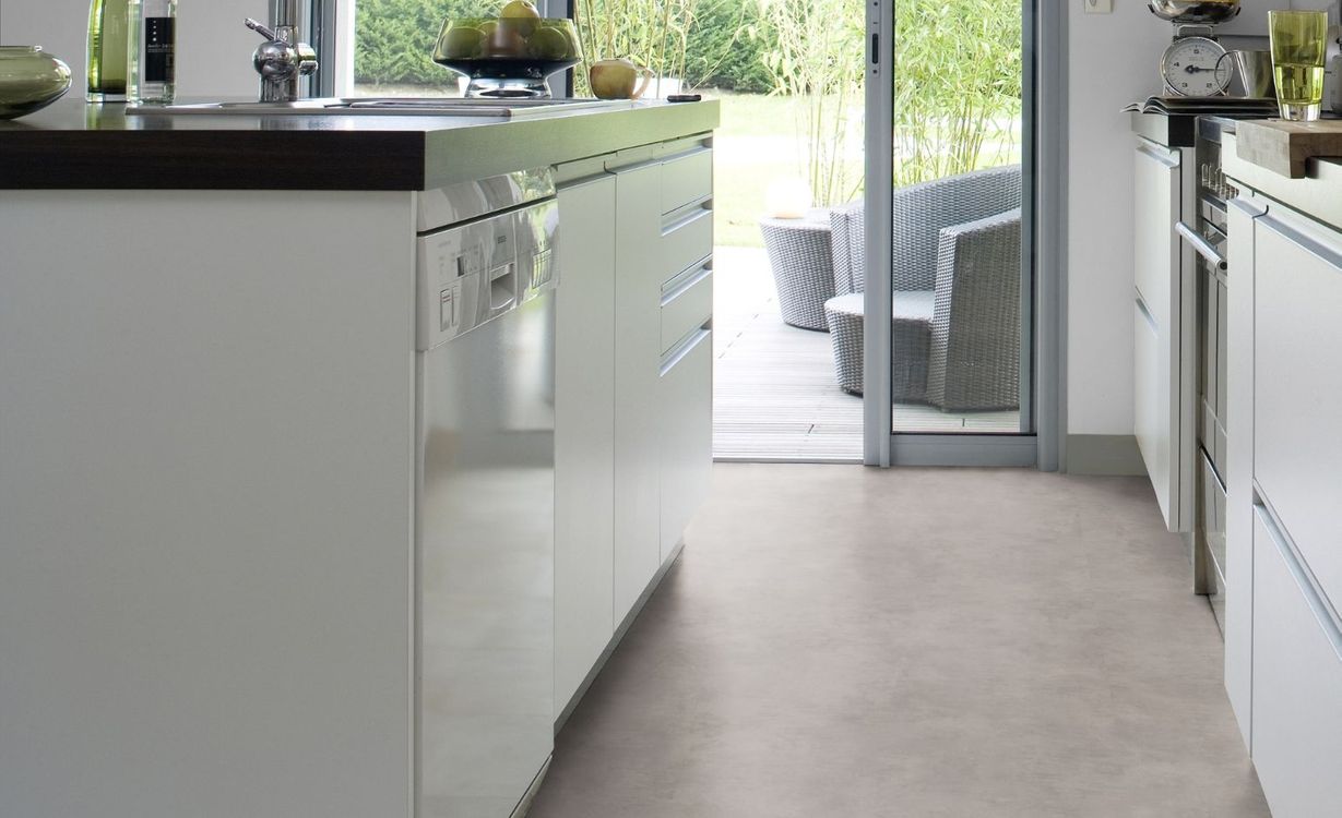 Sol vinyle rouleau TEXLINE Gerflor, Béton gris, rouleau 4.00 m