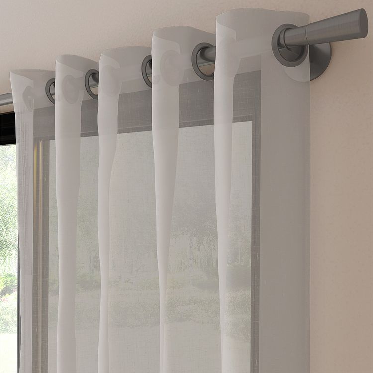 Voilage sur-mesure à partir du voilage LINETTE, , uni/faux uni, blanc