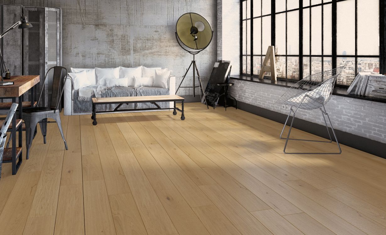 Parquet contrecollé DECO 170 CHENE AUTHENTIQUE, chêne naturel, huilé, larg. 17.00 cm