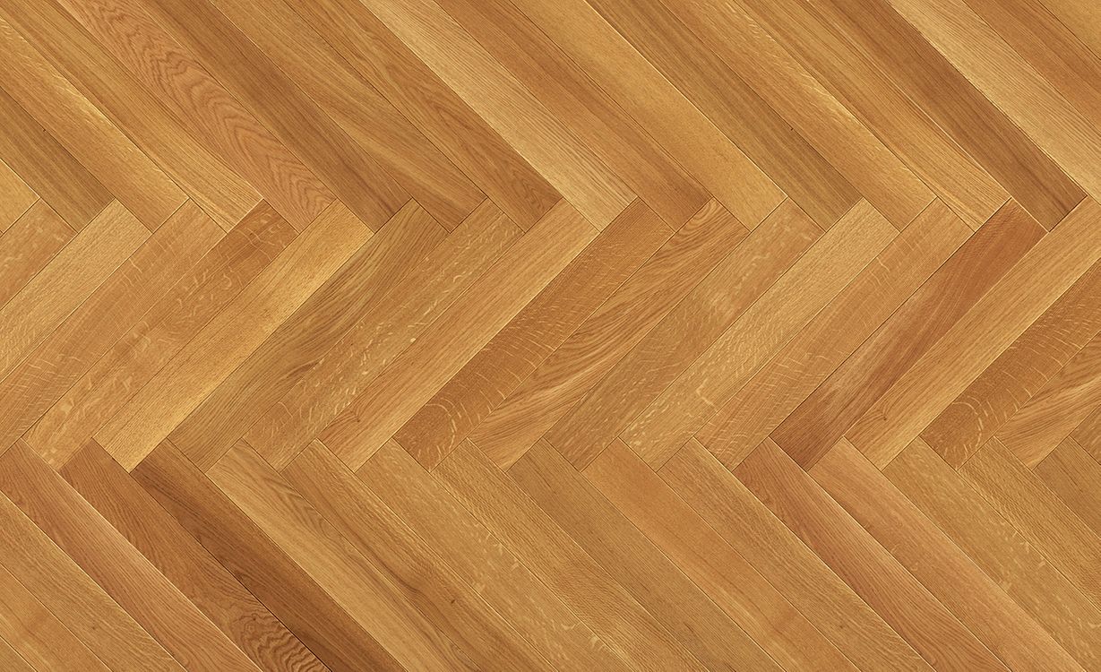 Parquet contrecollé CASTELLA 90 CHENE AUTHENTIQUE, chêne naturel, verni, larg. 9.00 cm