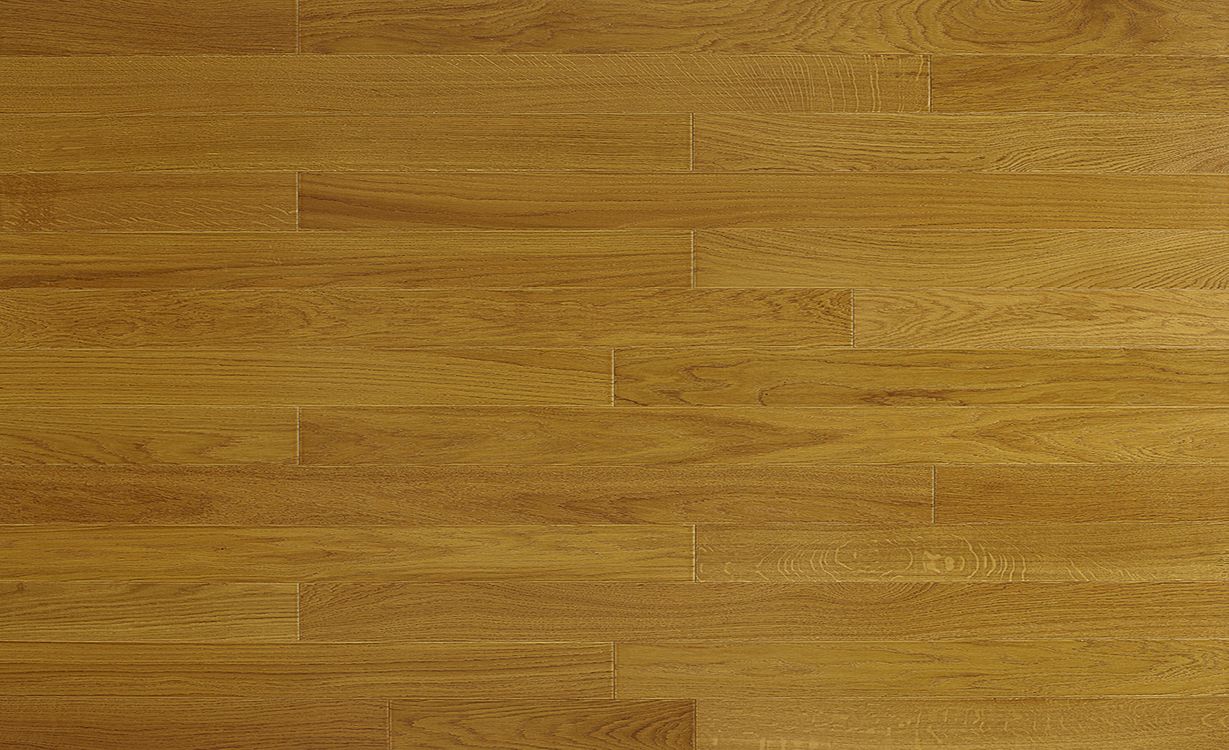 Parquet contrecollé MAJESTE 90 CHENE COURANT, chêne miel, verni, larg. 9.00 cm