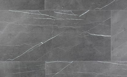 Revetement Mineral Composite Ceramin Tiles Sj Marbre Gris Fonce Dalle 39 2 X 118 Cm Saint Maclou