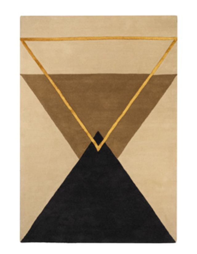 Tapis BAKTUS , géométrique  beige noir taupe