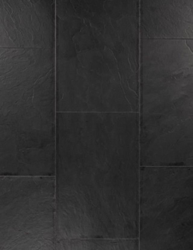Sol stratifié QS MUSE Quick Step, aspect  Ardoise noire, dalle 39.60 x 120.00 cm